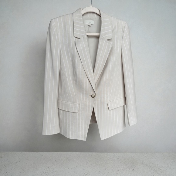 LOFT Jackets & Blazers - LOFT Cream Pinstripe Blazer